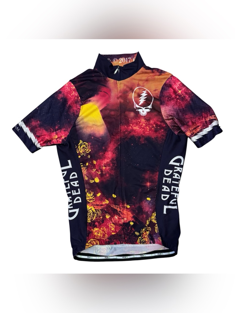 Primal Wear Grateful Dead Skull & Roses Cycling Jersey Women’s Size Small